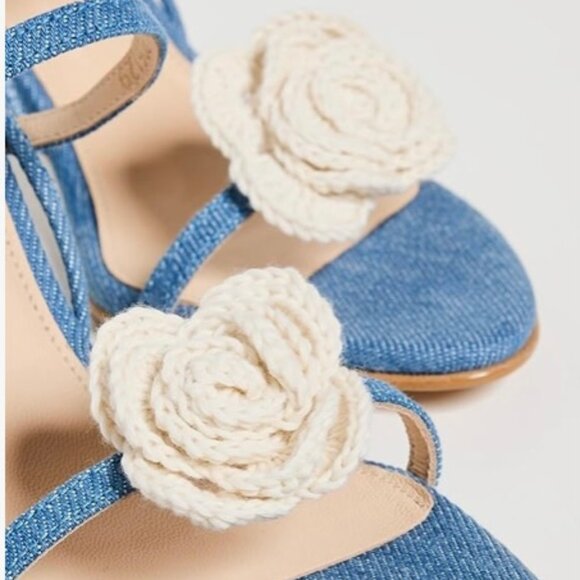 ALOHAS Kendra Bloom Denim Sandals (Size: 6) NWOT - Picture 4 of 4